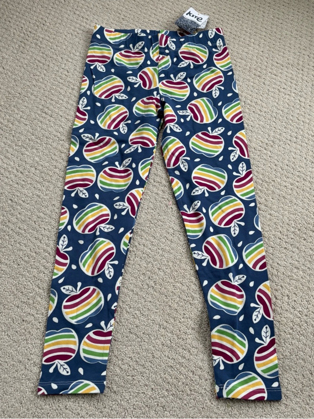 Kite rainbow Apple Print Navy Kids Leggings